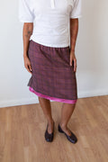 Pink Plaid Double Layer Skirt