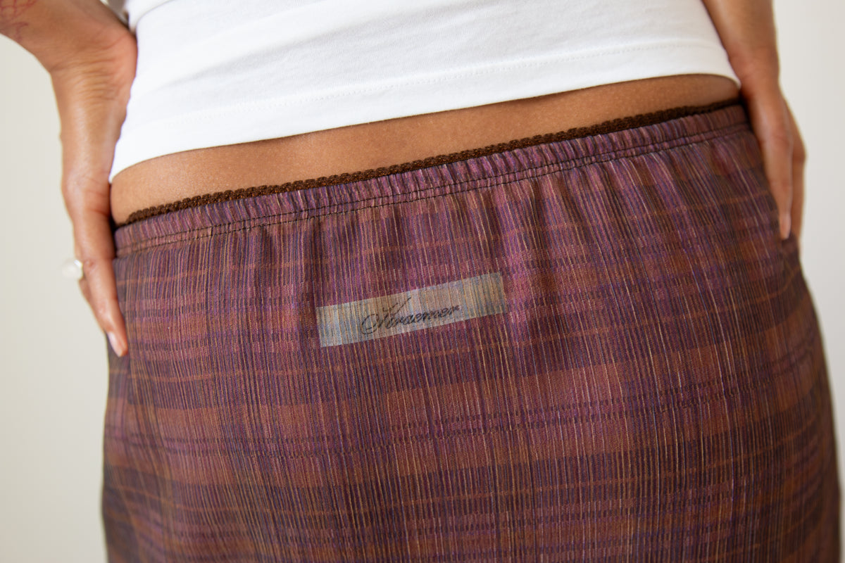 Pink Plaid Double Layer Skirt